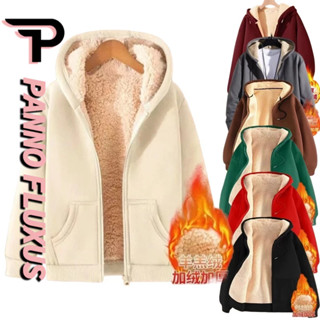 Pannofluxus เสื้อแจ็คเก็ตผ้าฟลีซมีฮู้ดสําหรับผู้ชายสไตล์ฮารา…