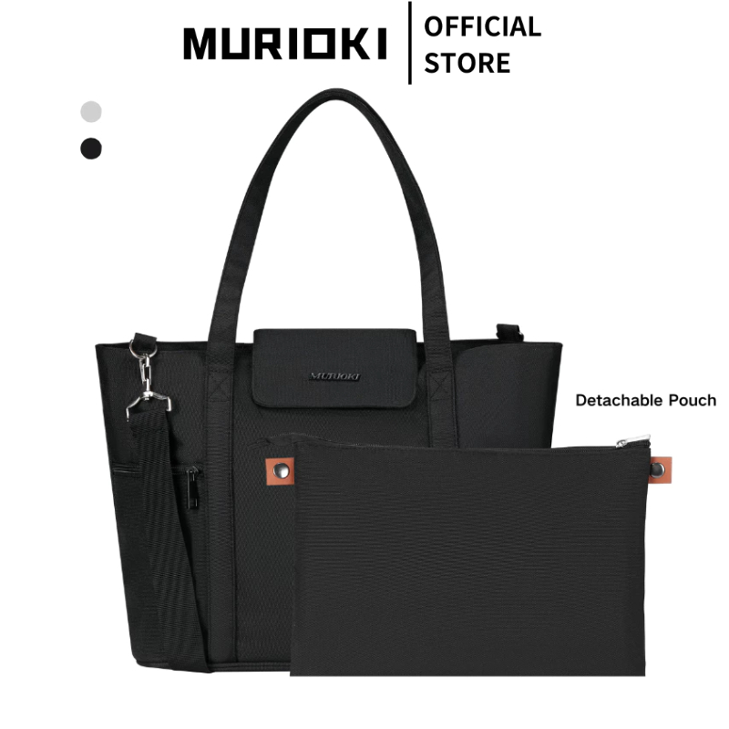MURIOKI-Ocean Tote Bag พร ้ อมกระเป ๋ าแบบถอดได ้ G1015 (35x29x14cm )