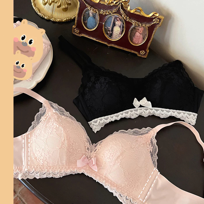 🎀bearbra🎀เซ็กซี่ เสื้อในลูกไม้ คัพAB มีโครง ทรงเต็มเต้า ฟองกลาง อกชิดสวย