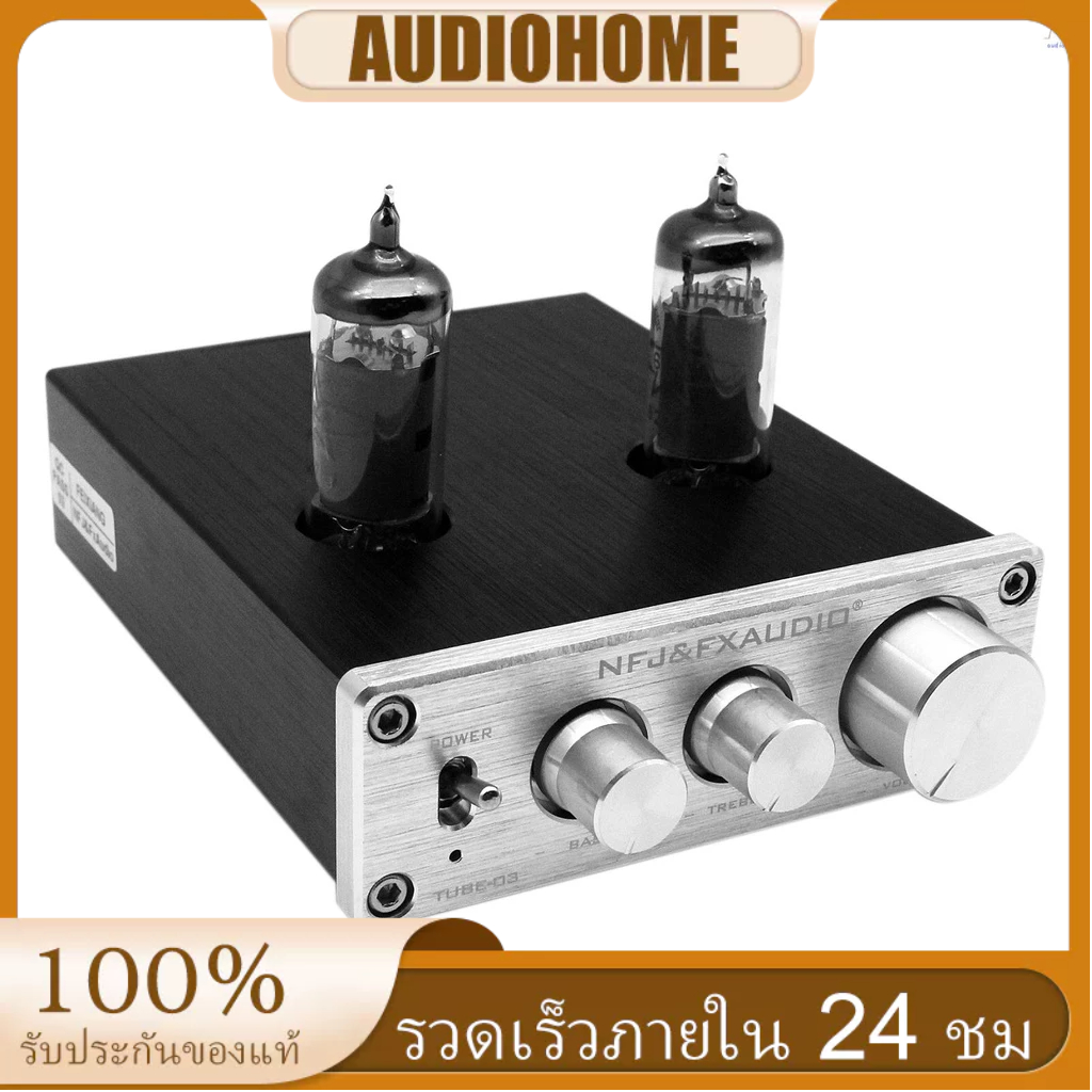 Fx-audio Tube-03 เครื่องขยายเสียง HiFi 6K4 ท่อสูญญากาศ บัฟเฟอร์ เสียงแหลม เบส ปรับได้ RCA พรีแอมป์ ส