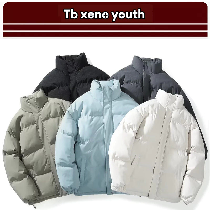 Tb xeno youth เสื้อผ้าฝ้ายยอดนิยมใหม่ยืนปกผู้ชายและผู้หญิงฤดูหนาวที่อบอุ่นทุกการแข่งขันเสื้ออินเทรนด์
