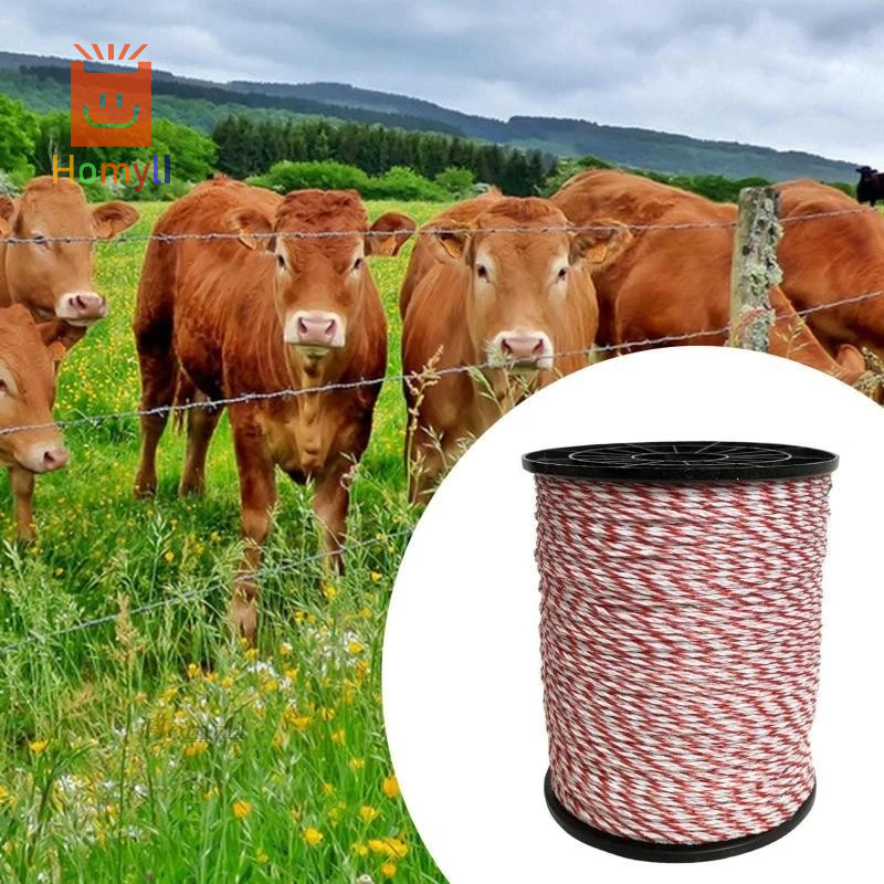 [ Fast shipping ]ส่งจากไท รั้วไฟฟ้าเชือก Polywires สายไฟสําหรับวัวสัตว์สุนัขม้า