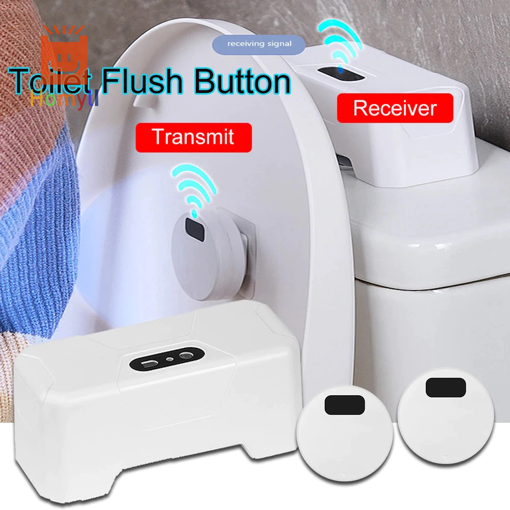 [⚡Fast shipping⚡] ส่งจากไท Touchless Toilet Flush Induction Non Toilet Flush Aider Automatic Toilet Flusher สําหรับใช ้ สาธารณะ,ร ้ านอาหาร  เซนเซอร์กดชักโครกไฟฟ้า กันกระเด็น สําหรับห้องน้ําสาธารณะ