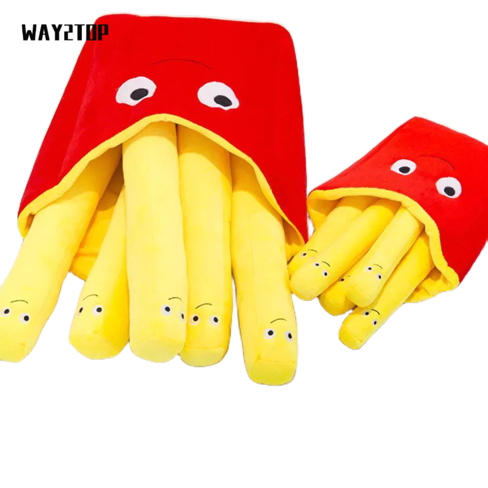 Way2top French Fries Plush Toy ของเล่นเพื่อการศึกษาแบบโต้ตอบตลกกระเป๋าของ