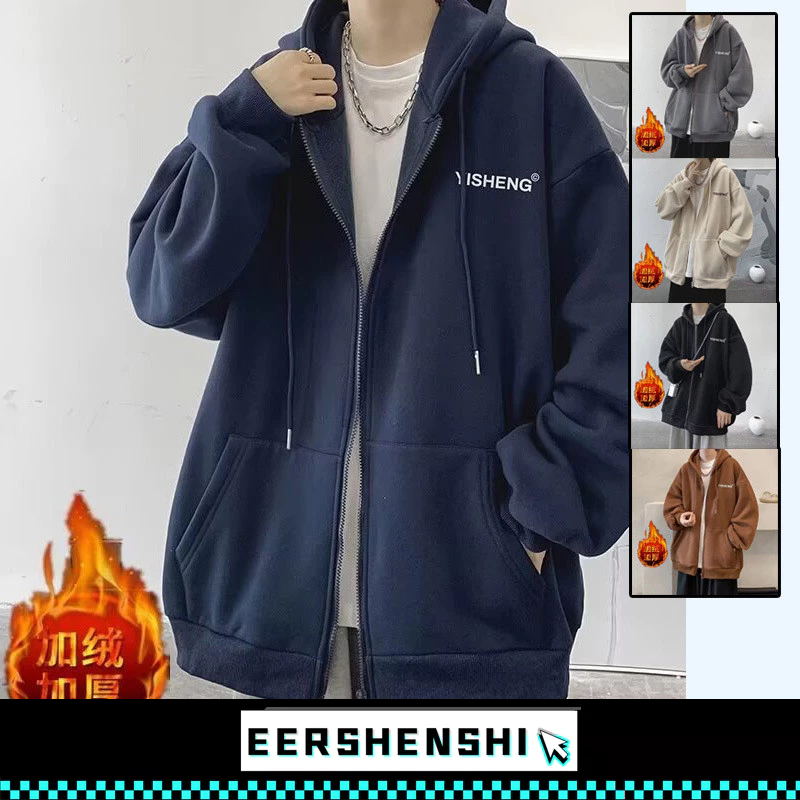 EERSHENSHI เสื้อสเวตเตอร์ถักผู้ชายhoodieฤดูใบไม้ผลิและฤดูใบไม้ร่วงแฟชั่นแบรนด์ไหลหลวมทั้งหมดตรงกับเสื้อ