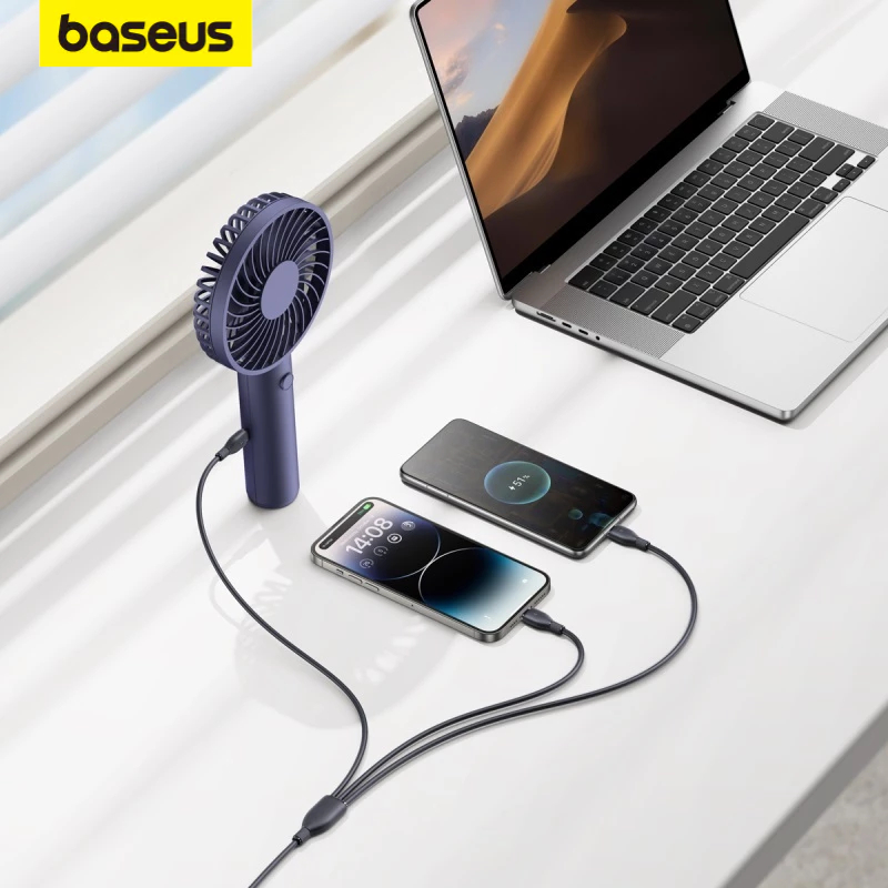 Baseus Ultra-Fast One-for-Three USB-A ถึง M+L+C 3.5A รูปที่ 4