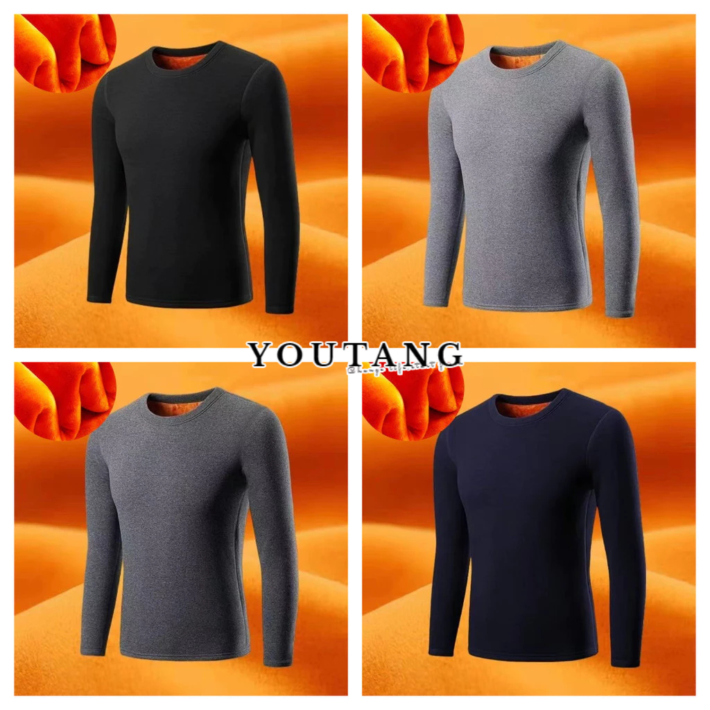Youtang ชุดชั้นในระบายความร้อนแขนยาวหนาบุขนฤดูหนาว