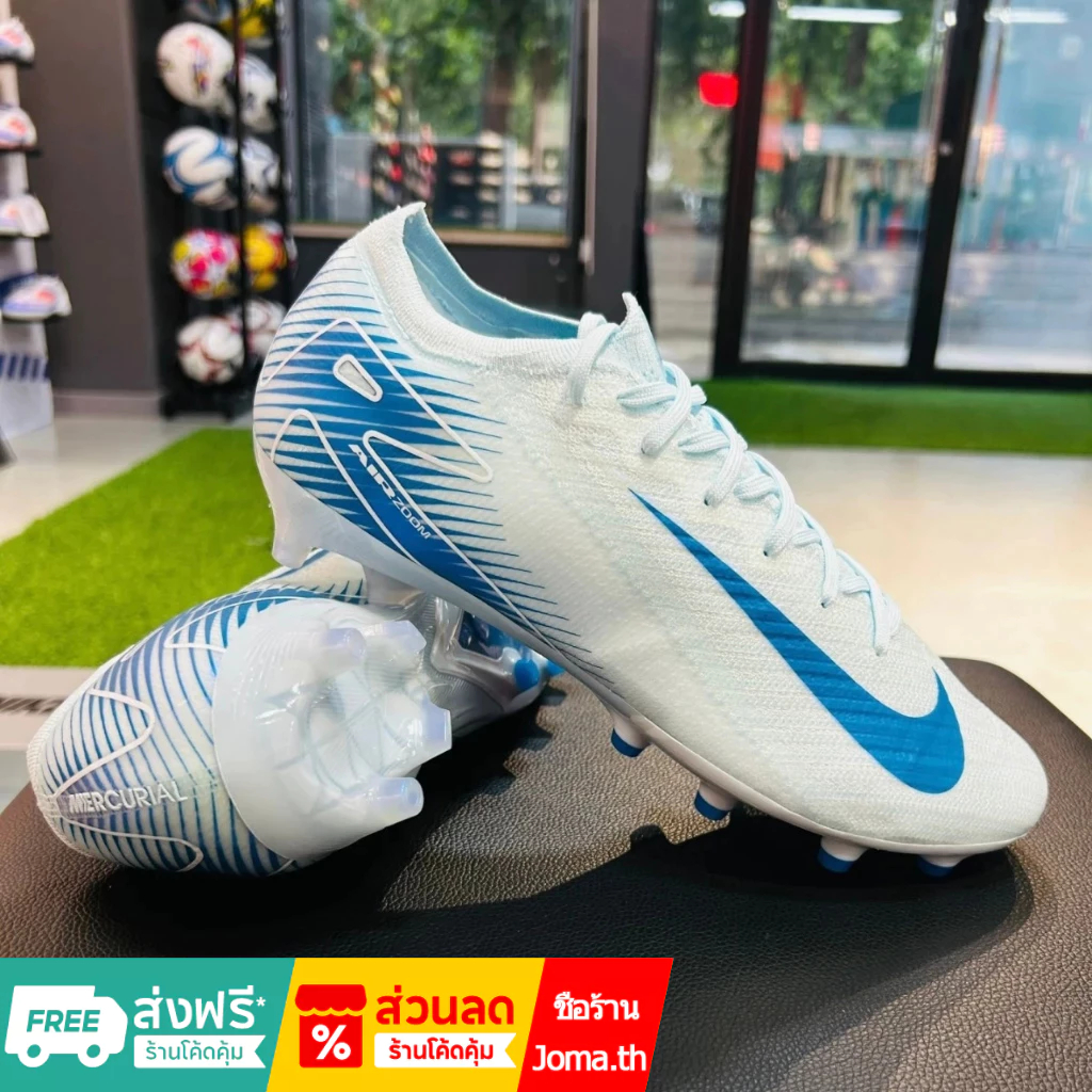 Air Zoom Mercurial Vapor 16 Elite AG (Artificial Ground) 39-45 รองเท้าฟุตบอลถักกลางแจ้งสําหรับผู้ชายรองเท้าฟุตบอลกันลื่นและทนต่อการสึกหรอ
