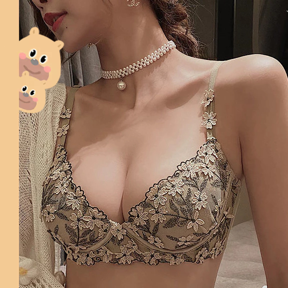 🎀bearbra🎀เสื้อชั้นในลูกไม้ มีโครง เสริมฟองน้ำดันทรง เนินชัด ทรงสวย เนื้อผ้านิ่ม ใส่แล้วอกสวยสุดๆ บราลูกไม้แฟชั่นมี ใส่สบาย ไซส์เล็ก