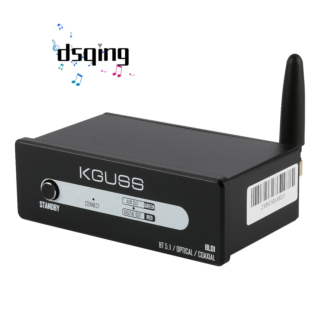 Kguss BL01 เครื่องรับสัญญาณเสียง HIFI Fever QCC3031 Lossless ถอดรหัส APTX HD