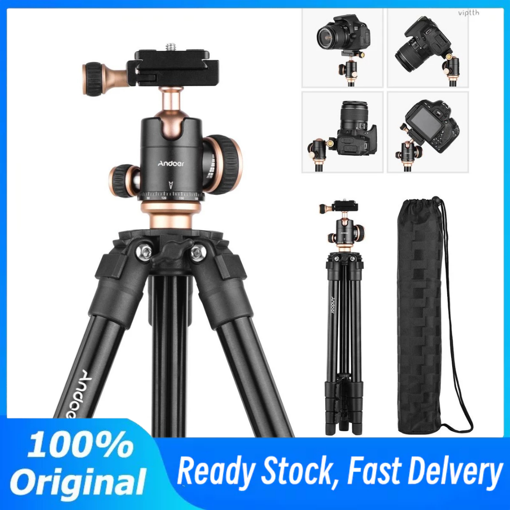 🔥Andoer Q160SA Camera Tripod ขาตั้งกล้อง พกพา For DSLR Camera รับน้ำหนัก สูงสุด 8 KG