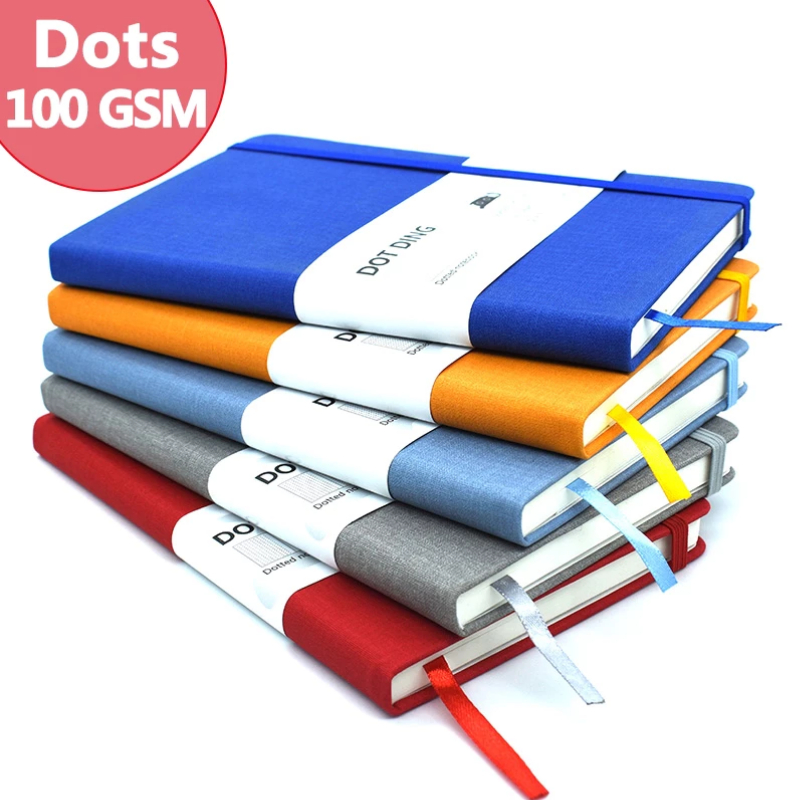 Dotted 100 GSM Bujo Planner A5 ปกแข็ง 160 หน้าภายในกระเป๋าโน๊ตบุ๊คโรงเรียนและสำนักงาน Bullet Journal เครื่องเขียน