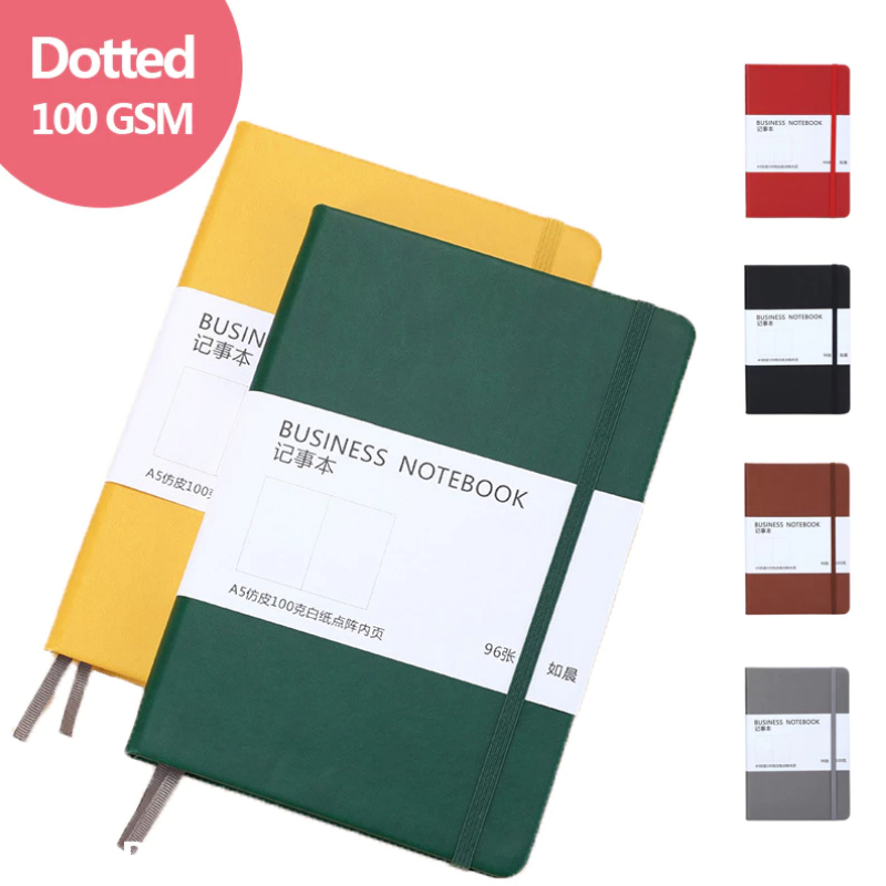 สมุดโน๊ตปกแข็งลายจุดขนาด A5 100 Gsm 192