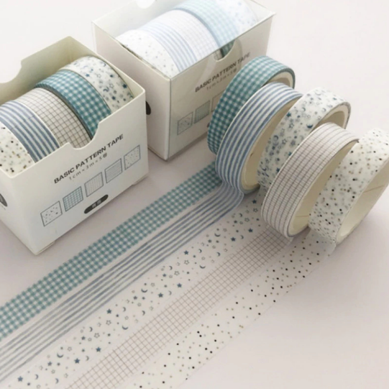 5 ชิ้น Kawaii Washi เทป DIY วารสารสมุดกระดาษกาวกระดาษญี่ปุ่นเครื่องเขียน