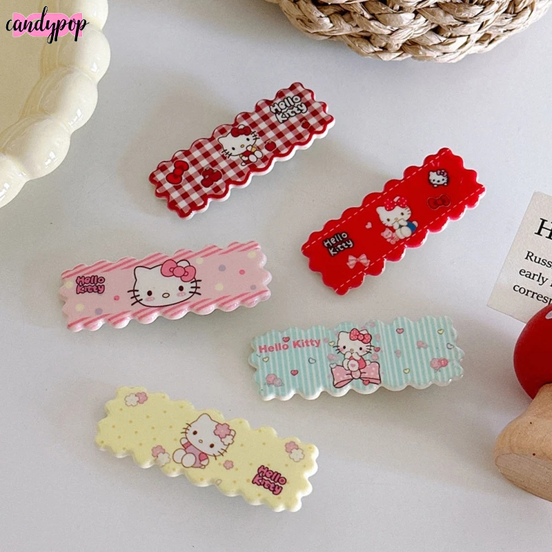 Candy 1บาทกิ๊บหนีบผม HelloKittyลายการ์ตูน น่ารักหวาน คลิปด้านข้าง สไตล์เกาหลี นักเรียนสำหรับผู้หญิง