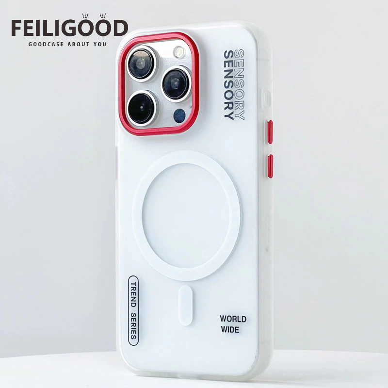 เคสโทรศัพท์แม่เหล็กโปร่งแสงสุดเท่และหรูหรา Compatible for iPhone 16 Pro Max 11 12 13 14 15 PRO MAX เคสแข็งป้องกันการตกแบบด้านเรียบง่าย