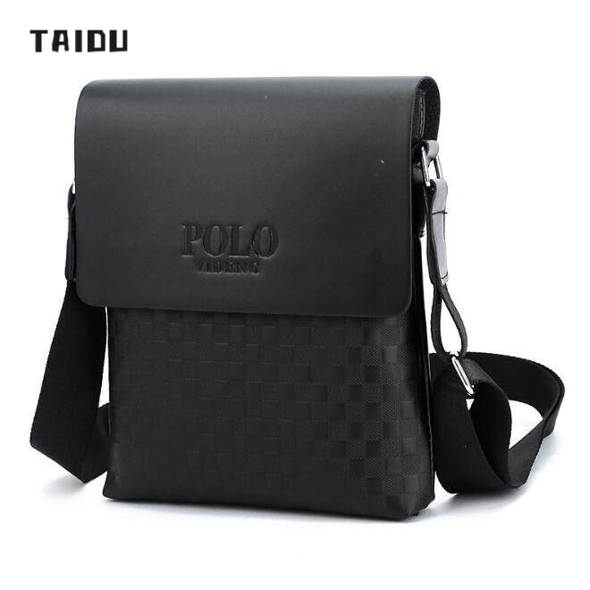 TAIDU กระเป๋าสะพายข้างผู้ชาย ลายนูนกระดานหมากรุก ใหม่ ธุรกิจยามว่าง