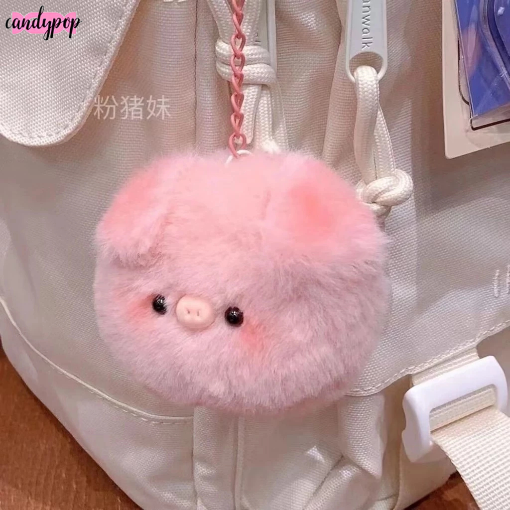 🍭Candy🍭ลูกอมป๊อป น่ารัก หัวหมูน้อยน่ารักกระเป๋าเป้สะพายหลังอุปกรณ์จี้การ์ตูนตุ๊กตาพวงกุญแจสร้างสรรค์แฟชั่นรถพวงกุญแจจี้ของขวัญหนึ่ง