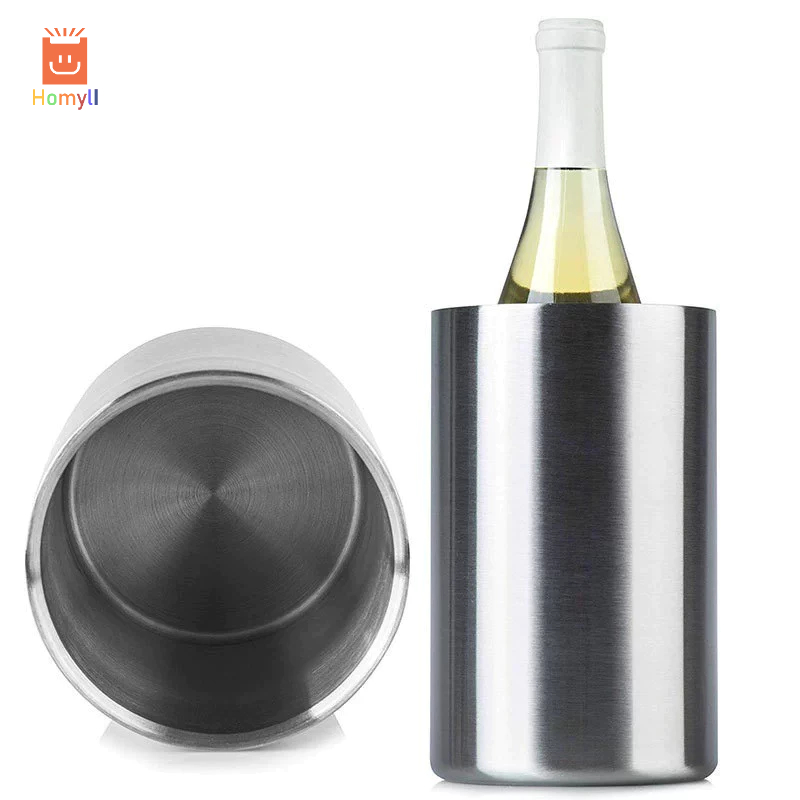 [Homyl1] ถังน้ําแข็งหุ้มฉนวน Refresher ขวดถังน้ําแข็งสแตนเลส Chiller สําหรับ
