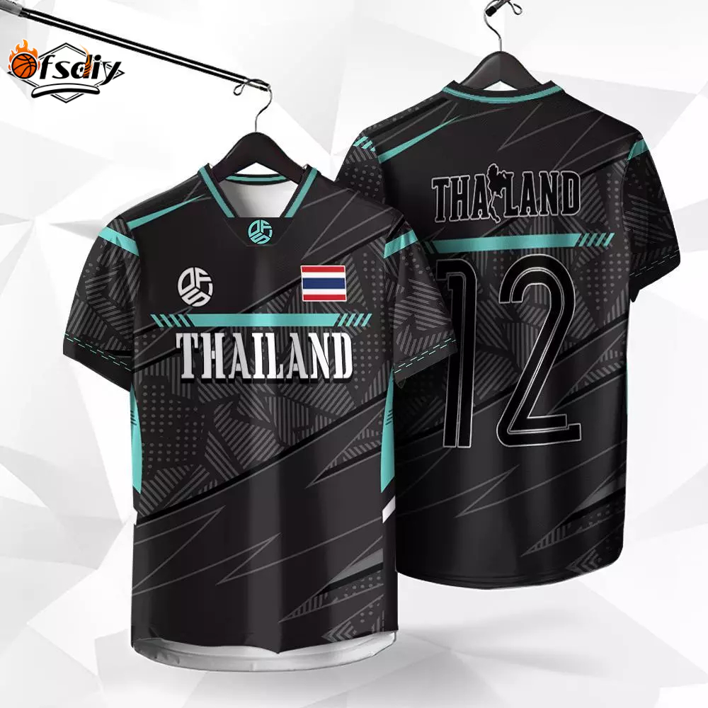 [OFSDIY] แบบฟุตบอลโรงเรียน เสื้อแข่งทีมชาติไทยระบายอากาศ ราคาประหยัด