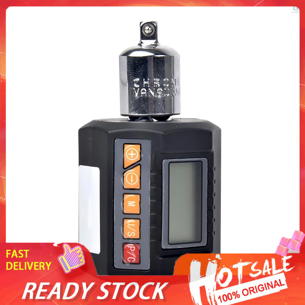 อะแดปเตอร์แรงบิดดิจิตอลเครื่องวัดแรงบิดอิเล็กทรอนิกส์พร้อมจอแสดงผล LCD วัดแรงบิดใน Nm, Kg-Cm, Ft-Lb,