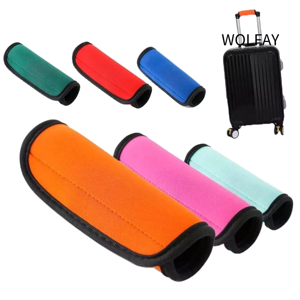 Wolfay ผ้าพันมือจับกระเป๋าเดินทาง,ปลอกจับกระเป๋าเดินทางแบบนุ่ม,สบายสีทึบ Neoprene กระเป๋าเดินทางกระเป๋าจับ Identifier อุปกรณ์เสริมกระเป๋าเดินทาง