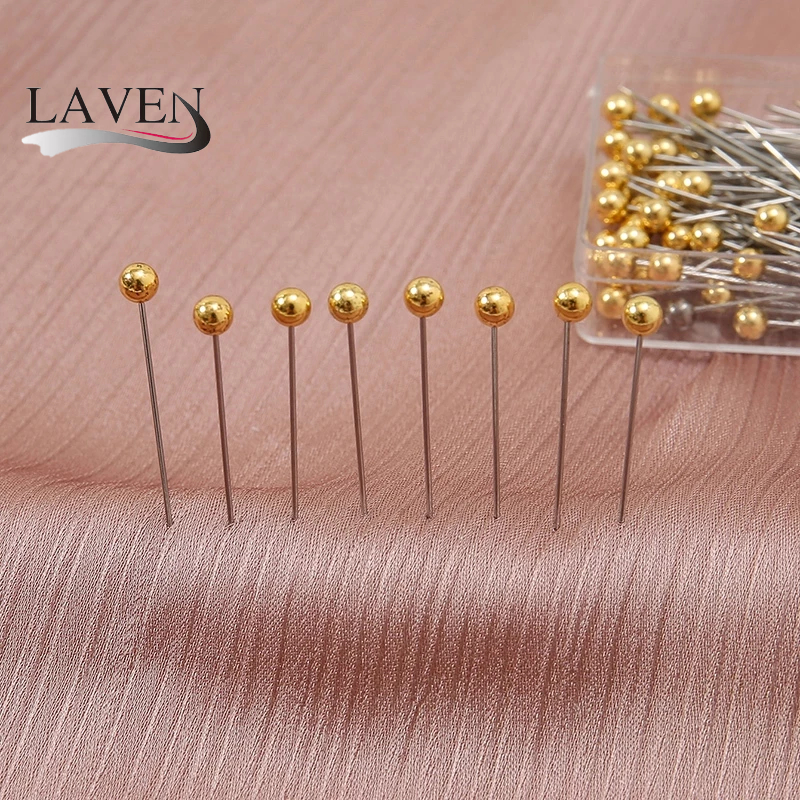 Lmlaveen 100 ชิ้น/กล่องมุสลิม hijab Pins โลหะ Pearlescent สี hijab อุปกรณ์เสริมผู้หญิงผ้าพันคอเข็มกลัด Pins ความปลอดภัยผ้าไหม Pins