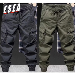 Esea ชุดเอี๊ยมทรงหลวมหลายกระเป๋าสำหรับผู้ชาย สไตล์อเมริกัน ล…