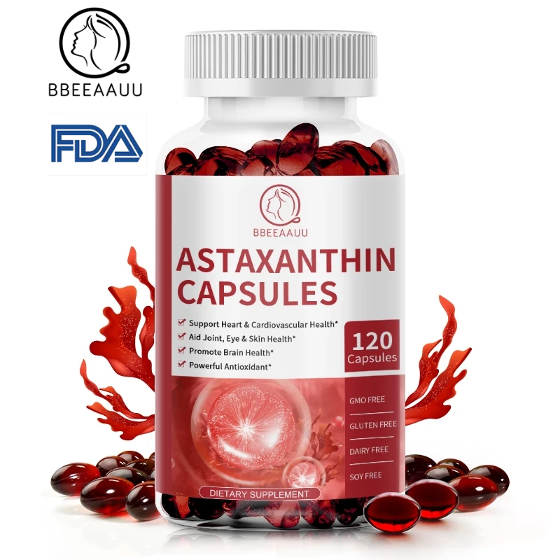 Beau Astaxanthin 120Capsules, fish Oil, Antarctic Krill Oil,EPA ,DHA,Heart Health,Brain,joint,Eye & Skin Health,Visual Acuity,Relimination,Anti Boost