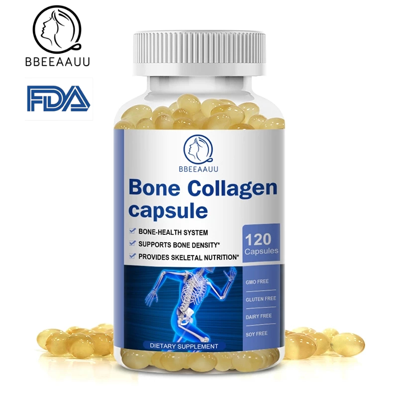 【BBEEAAUU】 Bone Collagen 120 แคปซูล ,คอลลาเจน แคปซูลคอลลาเจนกระดูก Bone Strength Health รองรับความหน