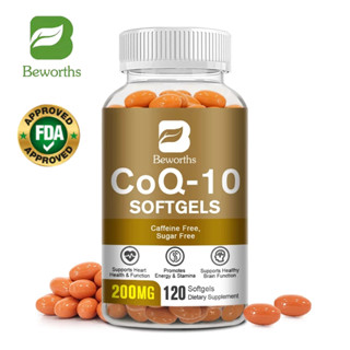 Beworths CoQ-10 แคปซูล 200 มก. โคเอนไซม์ Q10 มังสวิรัติ เพื่…