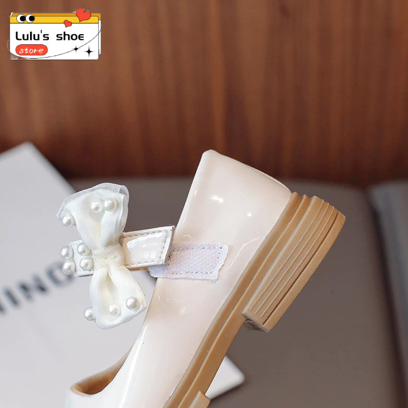 รองเท้าหนัง พื้นนิ่ม ประดับโบว์ น้ําหนักเบา สไตล์เจ้าหญิง สําหรับเด็กผู้หญิง อายุ 6-16 ปี - รูปที่ 2
