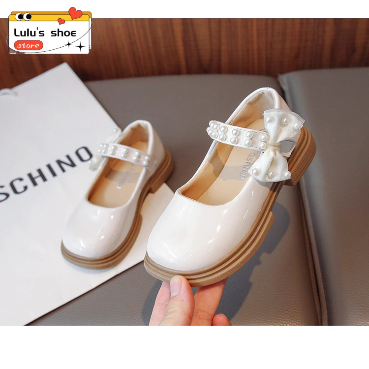 รองเท้าหนัง พื้นนิ่ม ประดับโบว์ น้ําหนักเบา สไตล์เจ้าหญิง สําหรับเด็กผู้หญิง อายุ 6-16 ปี - รูปที่ 3