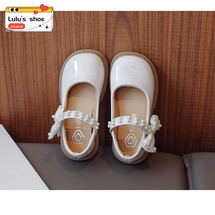 รองเท้าหนัง พื้นนิ่ม ประดับโบว์ น้ําหนักเบา สไตล์เจ้าหญิง สําหรับเด็กผู้หญิง อายุ 6-16 ปี - รูปที่ 4