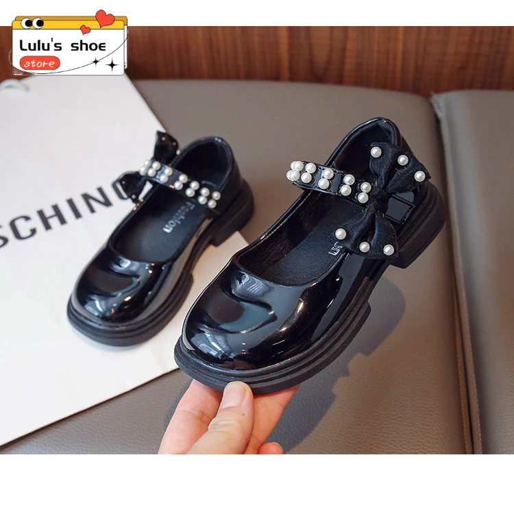 รองเท้าหนัง พื้นนิ่ม ประดับโบว์ น้ําหนักเบา สไตล์เจ้าหญิง สําหรับเด็กผู้หญิง อายุ 6-16 ปี - รูปที่ 5