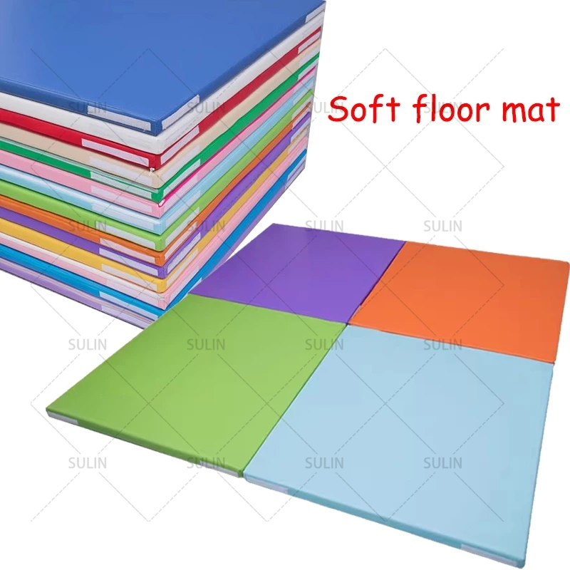 เสื่อคลานเด็กเสื่อปูพื้นอ่อนอนุบาลหนาป้องกันการตกต้นการศึกษาศูนย์เบาะนุ่มครัวเรือนพับประกบเสื่อปูพื้นการปรับแต่ง