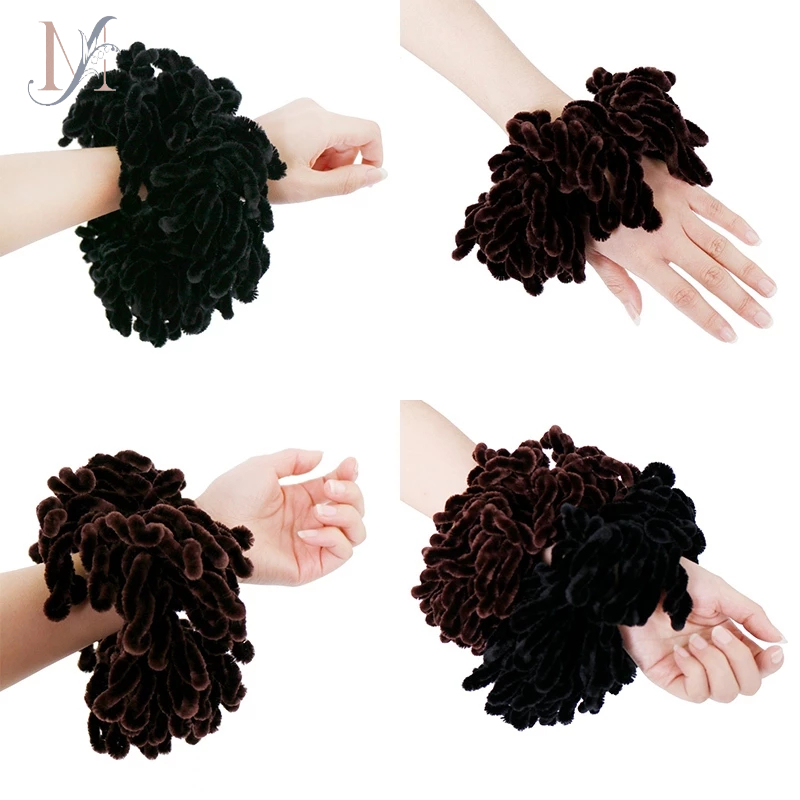 LMLAVEN Give A Beautiful Gift ใหม่ Hairbands Big Scrunchies ผมยืดหยุ่นบ้านมุสลิมผู้หญิง Velet แหวนผม Tie Bun คลิปผ้าพันคอฮิญาบ