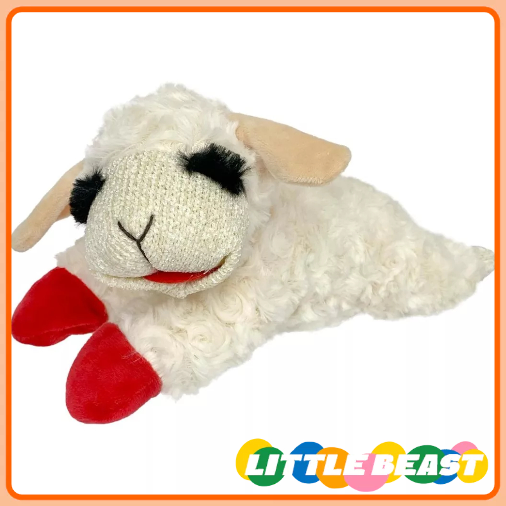 ของเล่นสุนัข Lambchop มีเสียงดังจิ๊ดๆ นุ่มนิ่ม น่ารัก สำหรับสุนัขตัวเล็กและกลาง เอาไว้กอดและเล่น เป็นของเล่นสุดโปรด | ส่งฟรี
