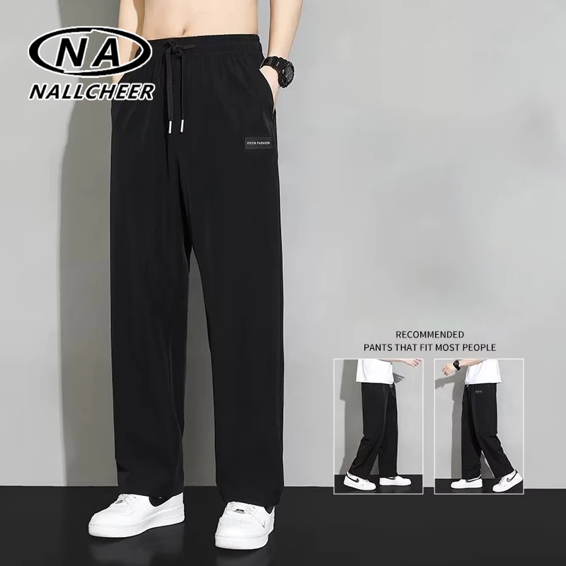 กางเกงขายาวลําลอง ทรงหลวม สีพื้น แฟชั่นฤดูร้อน สไตล์ฮาร์ลาน สําหรับผู้ชาย