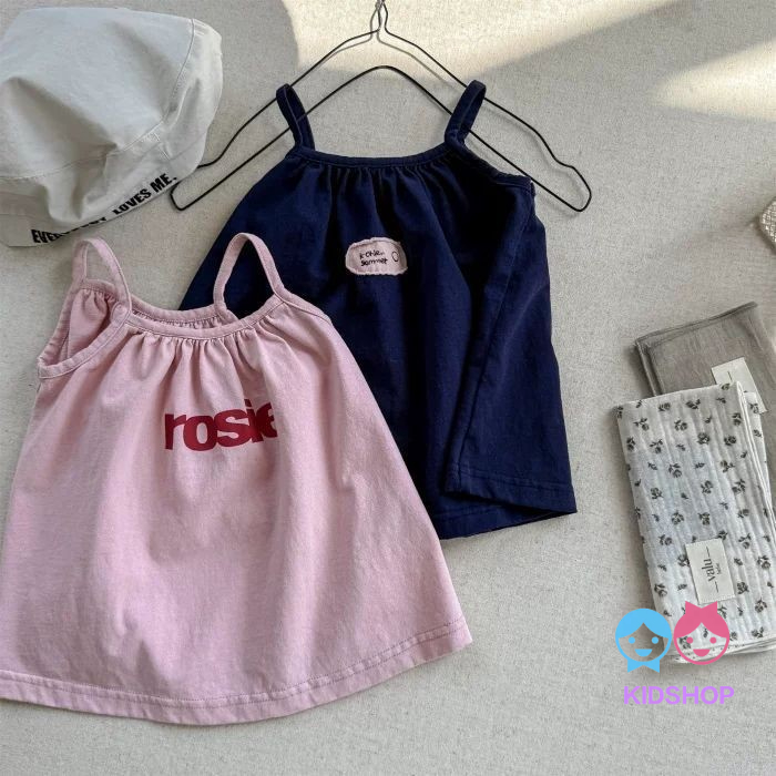 เสื้อแขนกุดสาวฤดูร้อน/เวอร์ชั่นเกาหลีสลิงเสื้อผ้าฝ้ายแท้สุดเท่