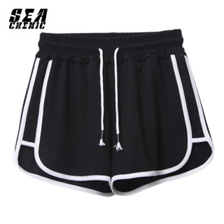 SEACHENIC กางเกงขาสั้นวิ่งเอวสูงขนาดบวก-กางเกงขาสั้นกีฬาระบา…