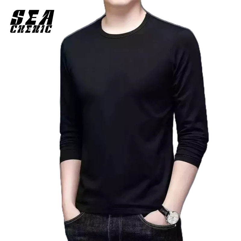 SEACHENIC เสื้อยืดแขนยาวอเนกประสงค์สำหรับผู้ชาย-เหมาะสำหรับทุกชุด