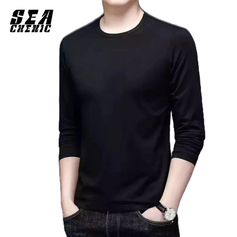 SEACHENIC เสื้อยืดแขนยาวอเนกประสงค์สำหรับผู้ชาย-เหมาะสำหรับทุกชุด