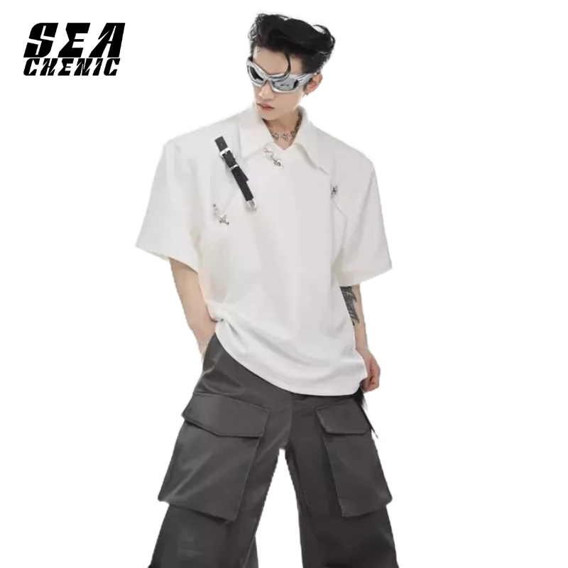 SEACHENIC เสื้อยืดแขนสั้น ออกแบบสวยงาม สไตล์เรียบหรูและศิลปะ