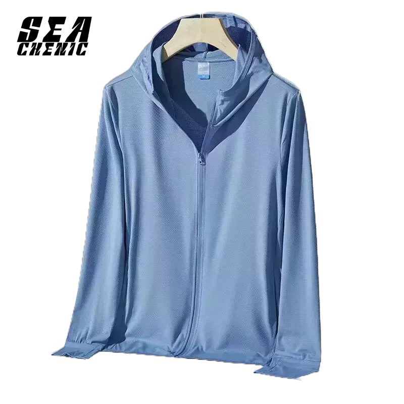 SEACHENIC เสื้อคลุมกันแดดแขนยาวพร้อมฮู้ด วัสดุน้ำหนักเบาที่ให้การป้องกันแสงแดด+