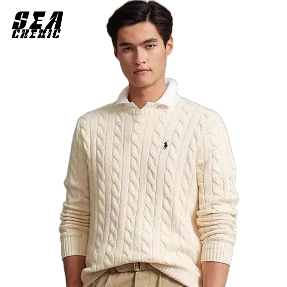 SEACHENIC เสื้อสเวตเตอร์สวมหัวคู่บิดอบอุ่นในฤดูหนาว