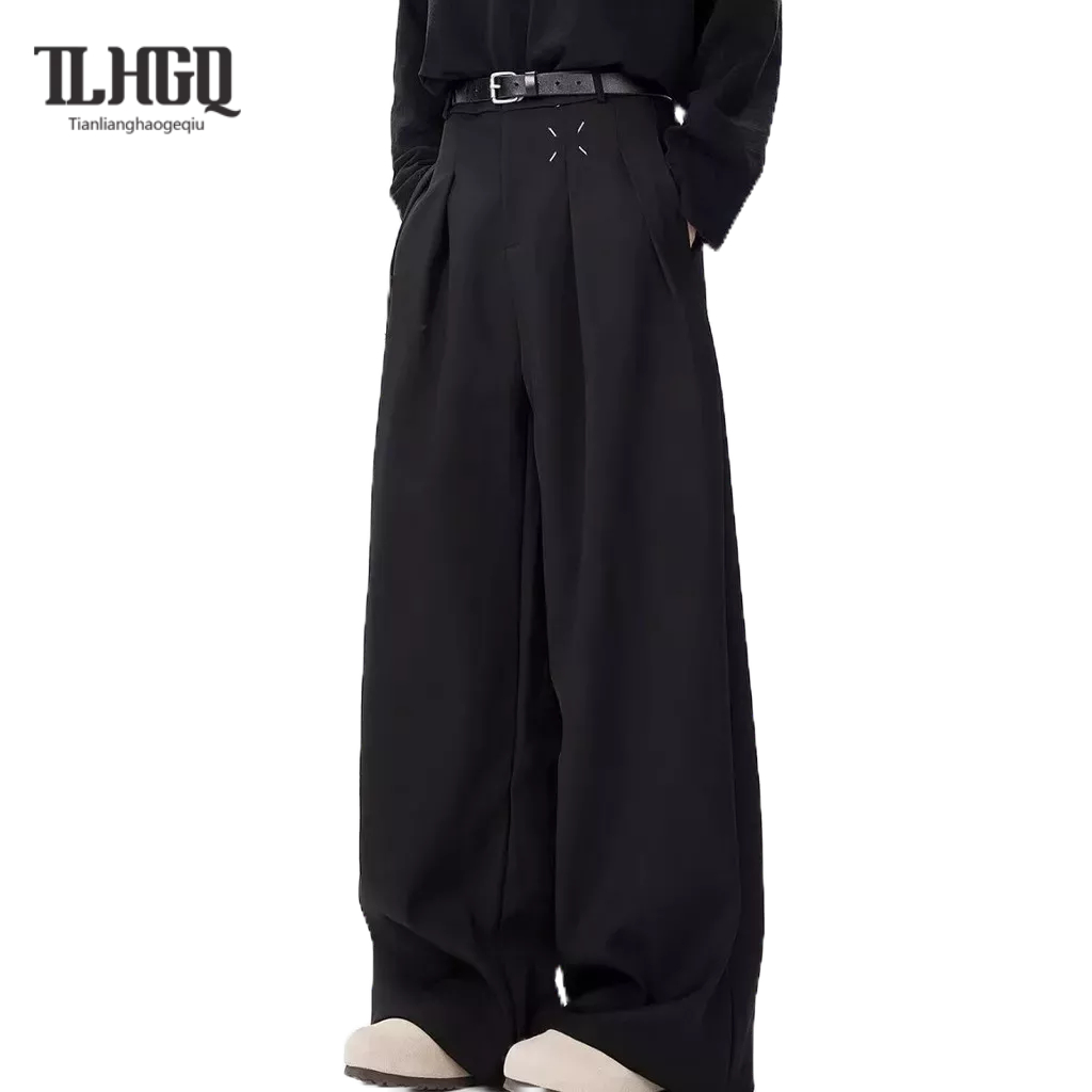 TL-HGQ กางเกงสูทลำลองสไตล์เรียบหรูและหลวมผู้ชาย