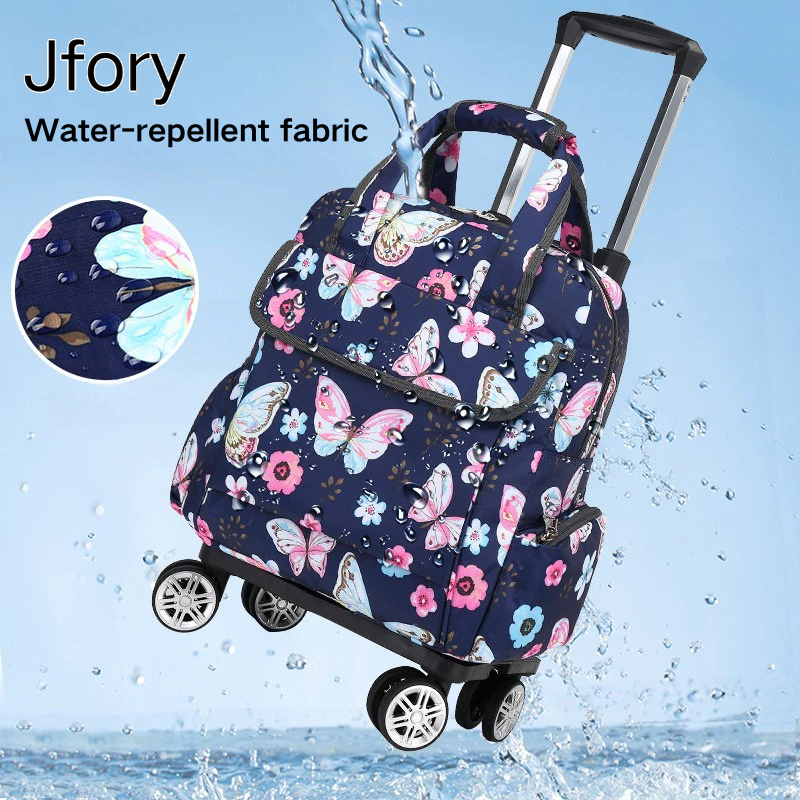 【JFORY 】กระเป๋าเดินทางล้อลาก 14นิ้ว วัสดุหนัง PU รูปแบบการ์ตูนน่ารัก ความจุขนาดใหญ่ กระเป๋าเดินทาง luggage