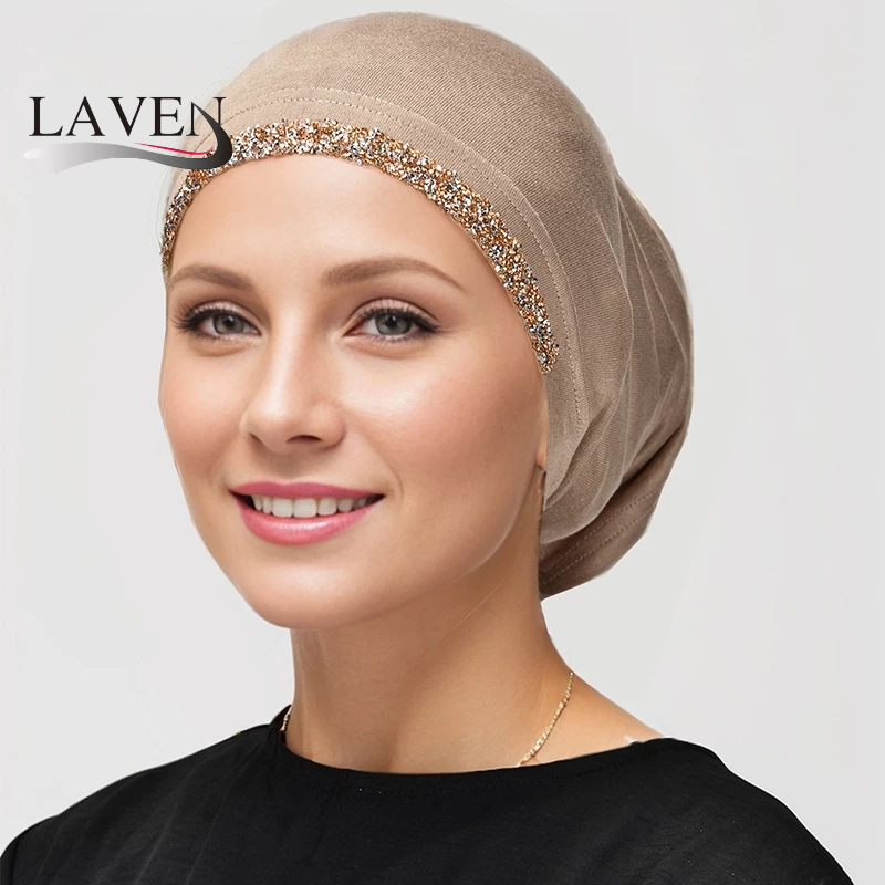Laven Plain Diamond Tube Cap Inner Hijab Modal Bottoming ด้านในยืดหยุ่นสูง Merce