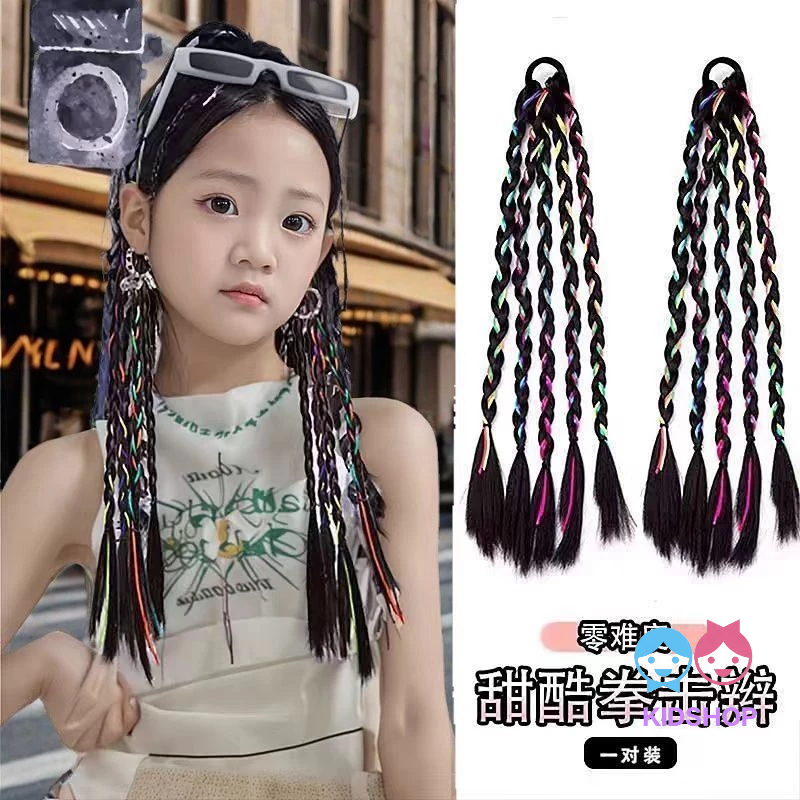 Accessories สำหรับ Dans Girl: เชือกวิกผมถักเปียสีสันสดใส สำหรับ Hip Hop และการเต้นรำบนถนน
